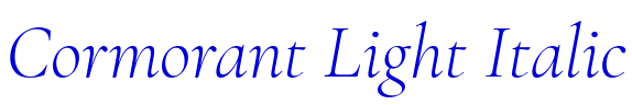 Cormorant Light Italic लिपि